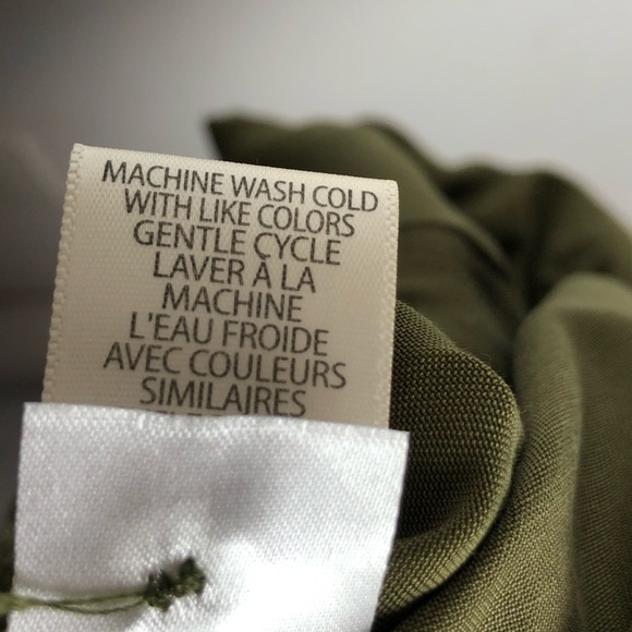 New MAX STUDIO jumpsuit olive green button up - Picture 8 of 8
